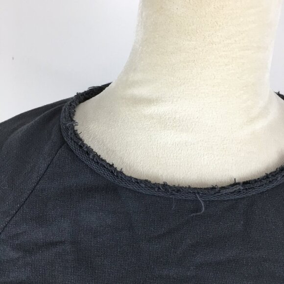 RAG & BONE Dark Gray Long Sleeve Cut Out/Cold Shoulder Rolled Hem Shirt - Picture 9 of 13